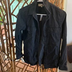 Black denim madewell button down shirt